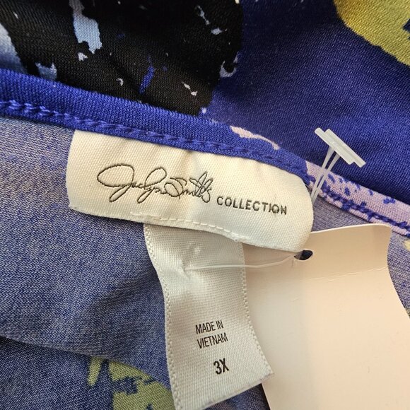 🌺blue floral short sleeved, Jacqlyn Smith, size 3X - Picture 6 of 7